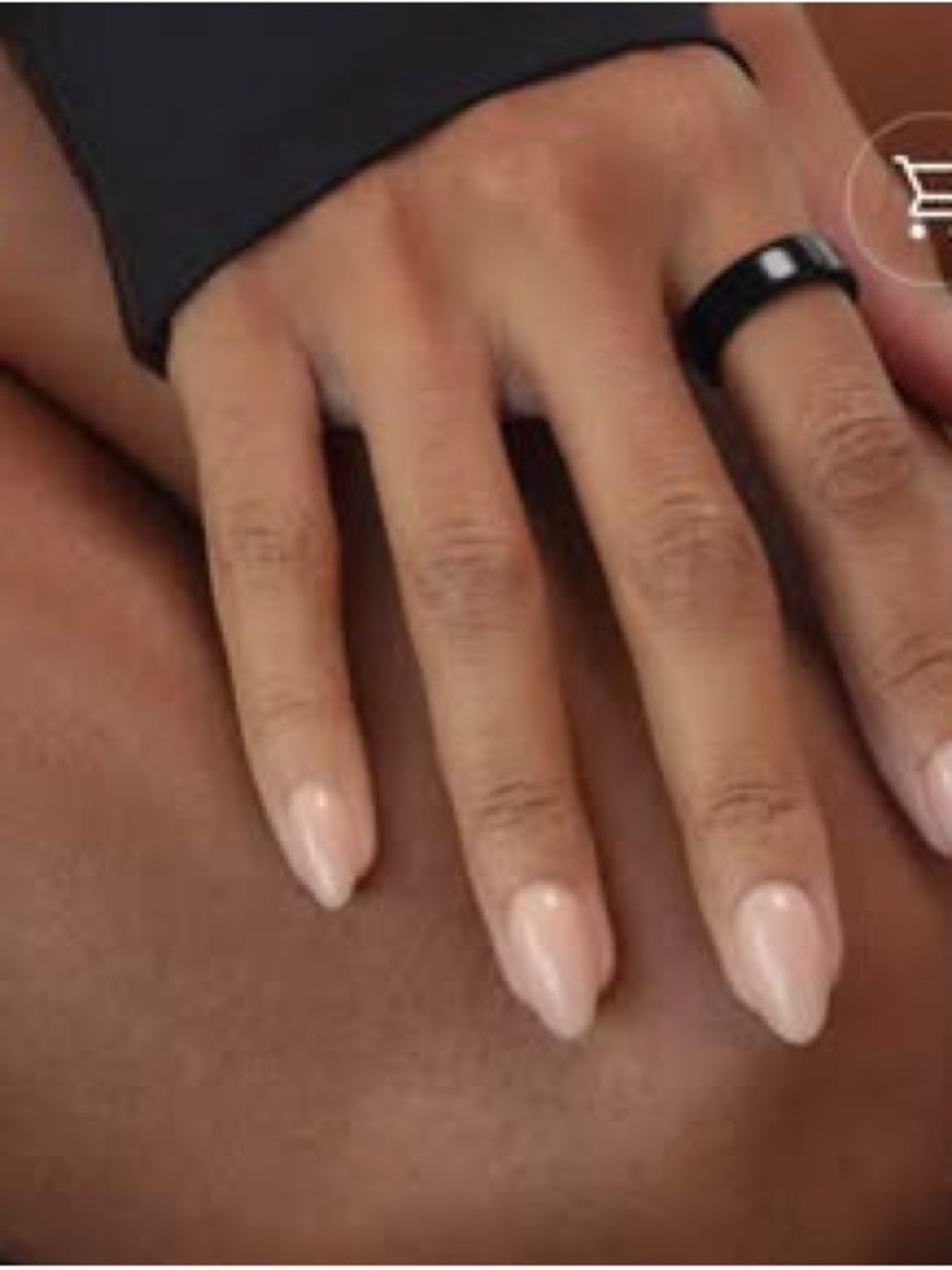 Oura Black Ceramic Ring for Women or Men - Polished Finish Size 9